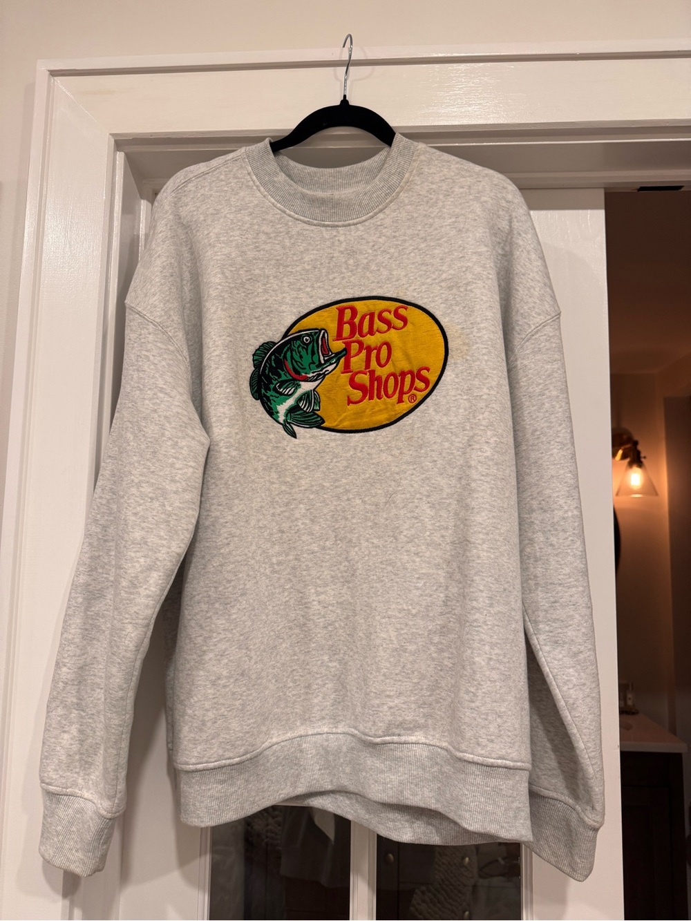 Bass Pro Shops Unisex Light Gray Logo Crewneck Sweatshirt
